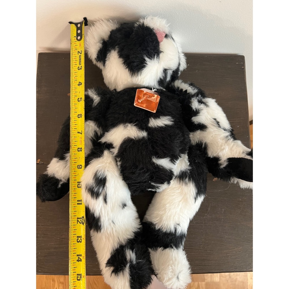 Vermont Teddy Bear Holstein Bear Cow Print Plush 15" Valentine‎ Gift Toy - Picture 7 of 8
